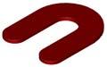 Horse Shoe Shim 1/8 x 2-5/16 x 3, RED Plastic (Case of 1,000)
